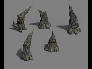 stone pillar - stone teeth Modelo 3D