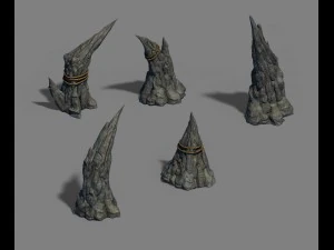stone pillar - stone teeth 3D Model