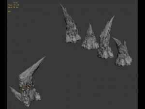 stone pillar - stone teeth Model 3D