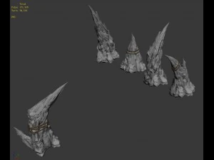 stone pillar - stone teeth 3D Model