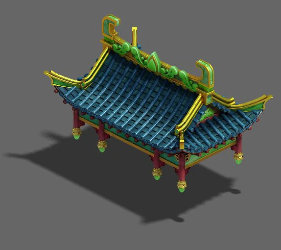 market - city roof 02 3D Model .c4d .max .obj .3ds .fbx .stl .blend