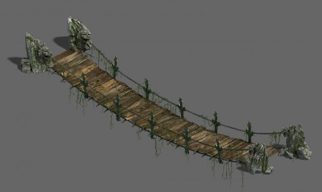 shushan - suspension bridge Model 3D .c4d .max .obj .3ds .fbx .stl .blend 