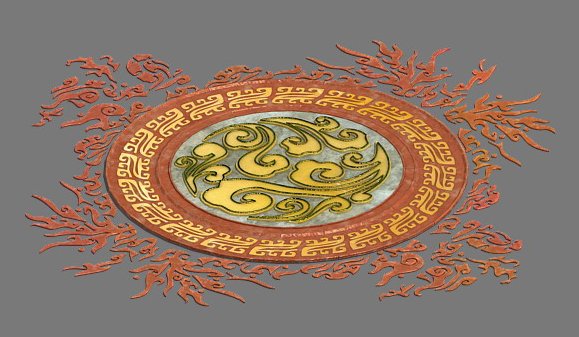 shushan - square - flowers - pull rod - pillars Modello 3D .c4d .max .obj .3ds .fbx .stl .blend 