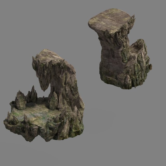 shushan - rugged rocks 3D Model .c4d .max .obj .3ds .fbx .stl .blend 