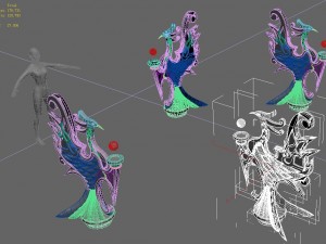 shushan - bird-shaped street light 3D Model
