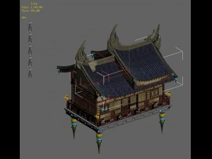 shushan - side hall 02 3D Model