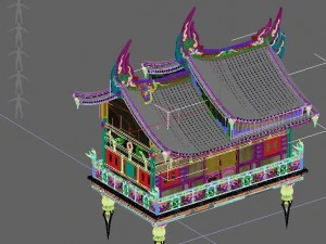 shushan - side hall 02 3D Model