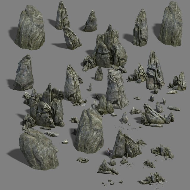 shushan - mountain wall 3D Model .c4d .max .obj .3ds .fbx .stl .blend 