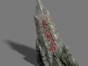 shushan - stone wall lettering 3D Model