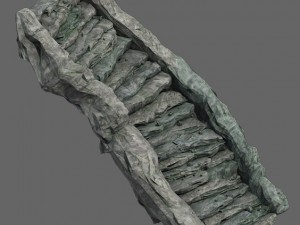 shushan - stone staircase 02 Modèle 3D