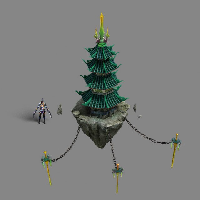 shushan - tower Model 3D .c4d .max .obj .3ds .fbx .stl .blend 