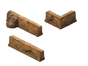 desert gobi - earth wall Modello 3D