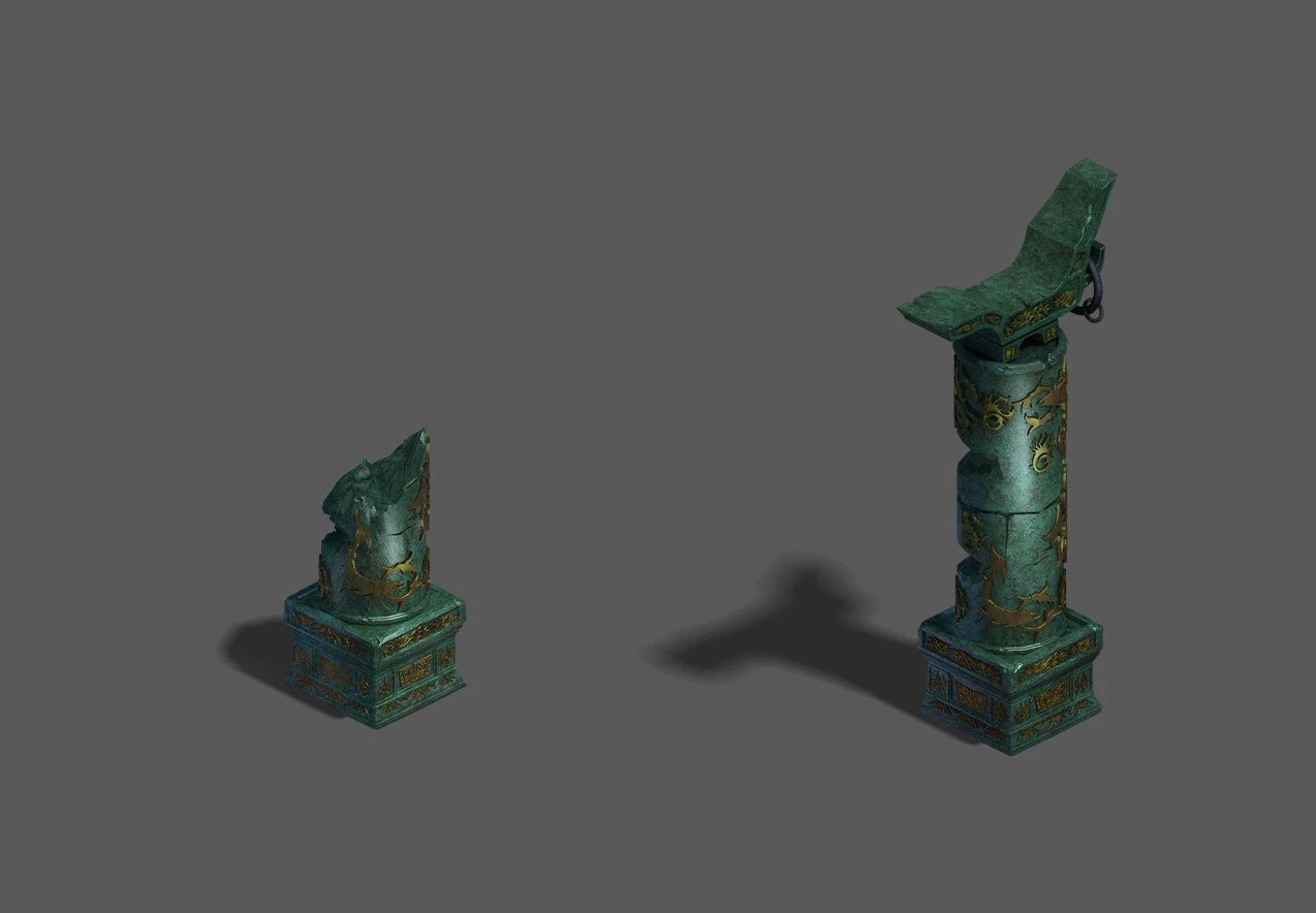 magic territory - pillars 3D Model .c4d .max .obj .3ds .fbx .stl .blend 
