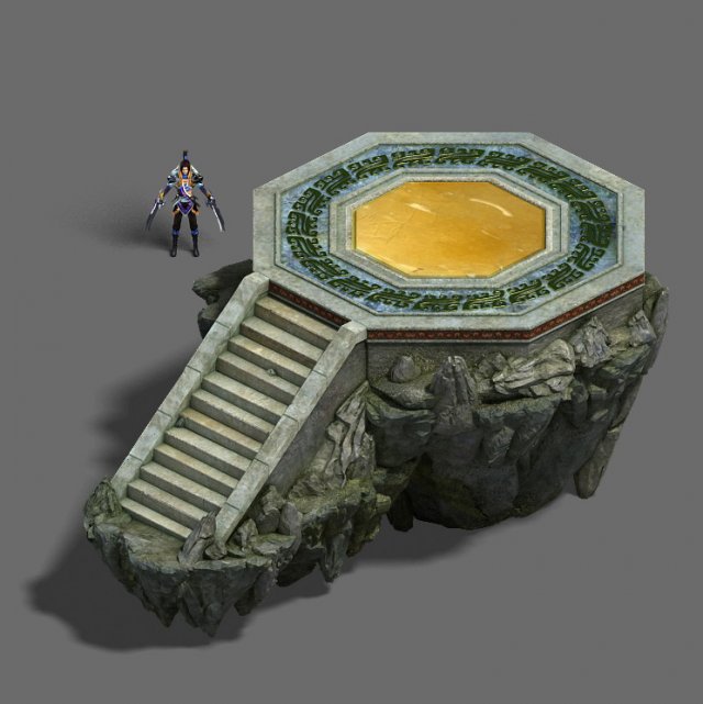 shushan - small platform Model 3D .c4d .max .obj .3ds .fbx .stl .blend 