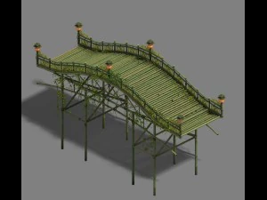 Shushan: ponte di bambù Modello 3D