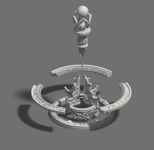 shushan - ornament 4 Modelo 3D .c4d .max .obj .3ds .fbx .stl .blend 