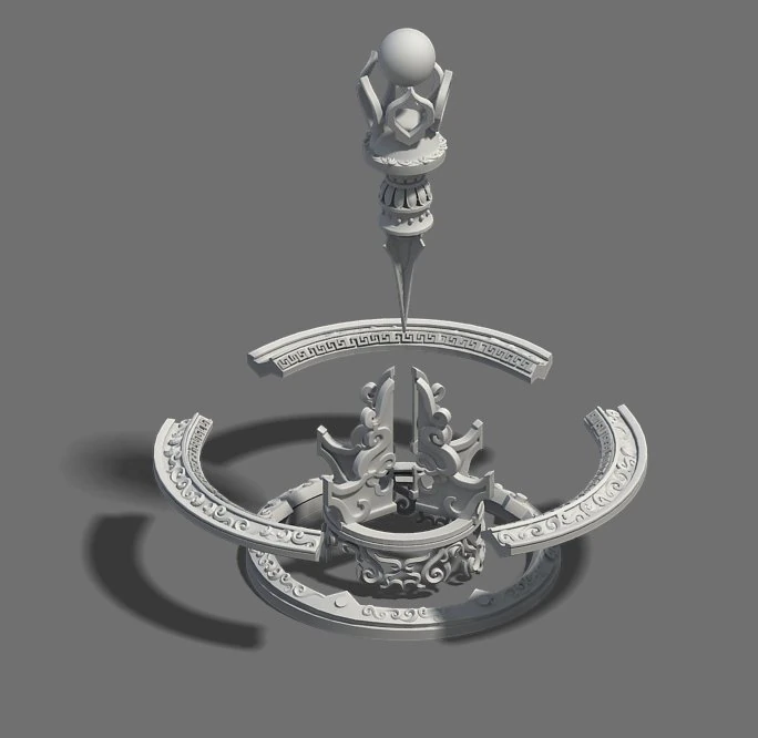 shushan - ornament 4 3D Model .c4d .max .obj .3ds .fbx .stl .blend 