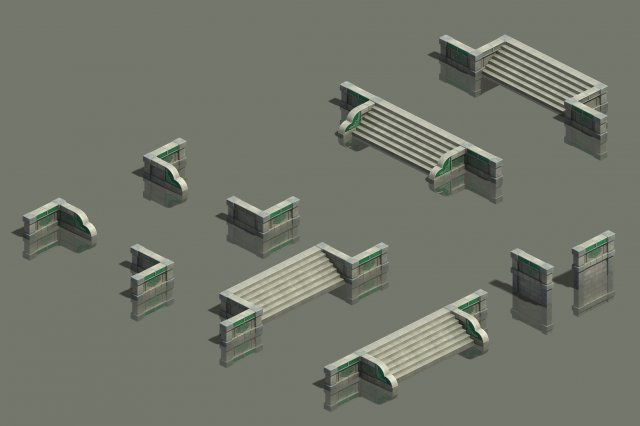 waterway - steps 3D 模型 .c4d .max .obj .3ds .fbx .stl .blend 