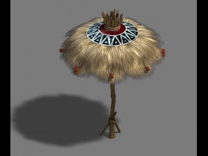 water cloud ze - grass umbrella 3Dモデル