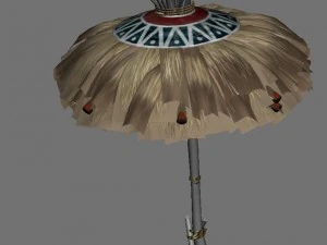 water cloud ze - grass umbrella 3D Model
