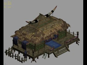 water cloud ze - horn cottage 3D Model