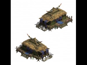 water cloud ze - horn cottage 3D Модель