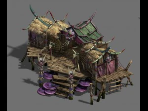 water cloud ze - witchcraft building 1 3D Model