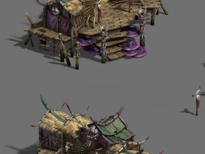water cloud ze - witchcraft building 1 3D Model