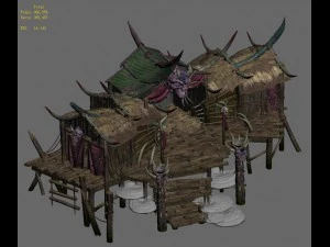 water cloud ze - witchcraft building 1 3D Model