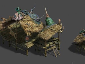 water cloudy - fish man cottage 3D Model