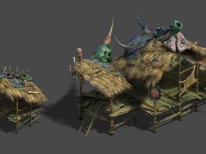 water cloudy - fish man cottage 3D Model