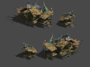 water cloudy - fish man cottage 3D Model