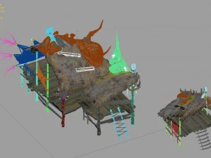 water cloudy - fish man cottage 3D Model