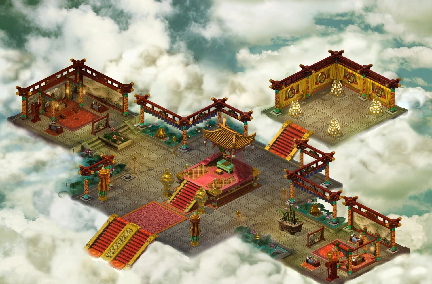 game model - martial arts game interior design 3D Model .c4d .max .obj .3ds .fbx .stl .blend 