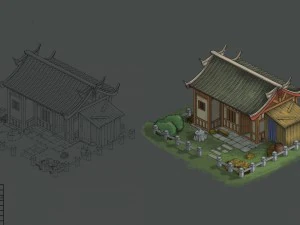 countryside - farmhouse 02 3D Model