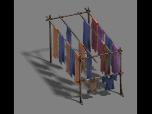 small town - clothing store 3D Model