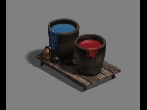 small town - clothing store Modelo 3D