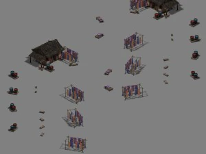 small town - clothing store 3D Model