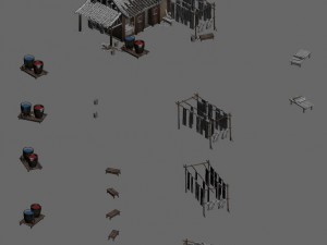 small town - clothing store Modelo 3D