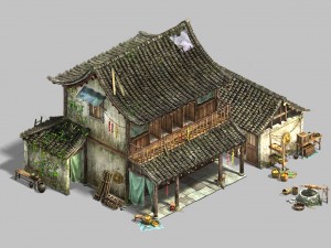 small town - residential 05 Modello 3D