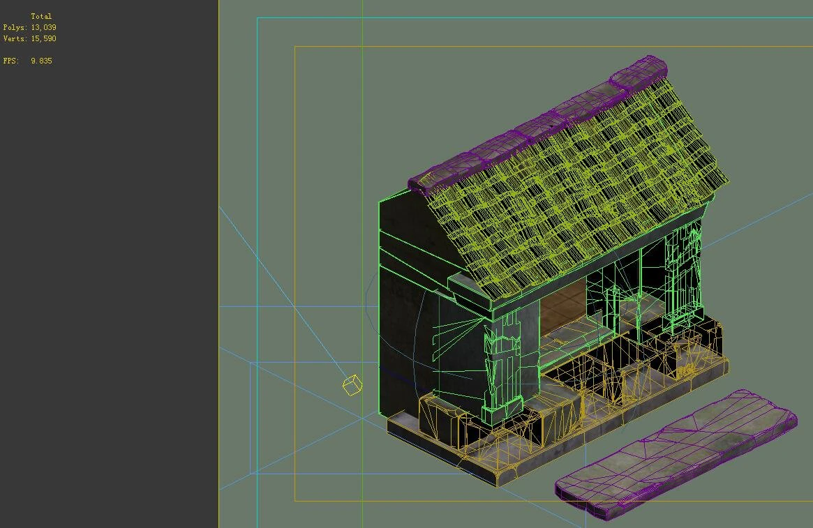 game model - small village wooden house 06 3D Model .c4d .max .obj .3ds .fbx .stl .blend 