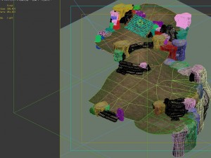 game model - small village hill road 3D 모델