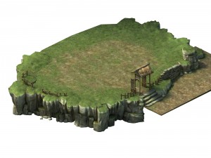 game model - small village hill road 02 Modelo 3D