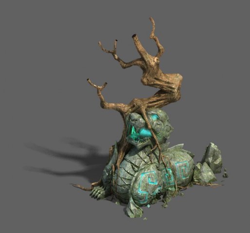 new hand village - lion tree 3D Model .c4d .max .obj .3ds .fbx .stl .blend 