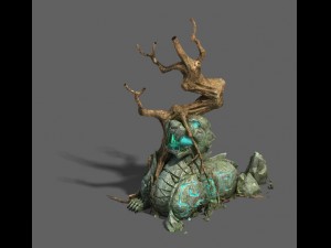 new hand village - lion tree 3D Model