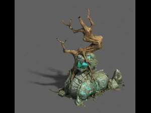 villaggio nuovo a mano - albero del leone Modello 3D