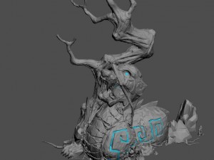 new hand village - lion tree 3D Model