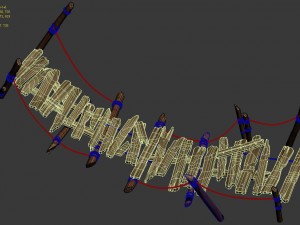 field - broken wood bridge 03 Model 3D