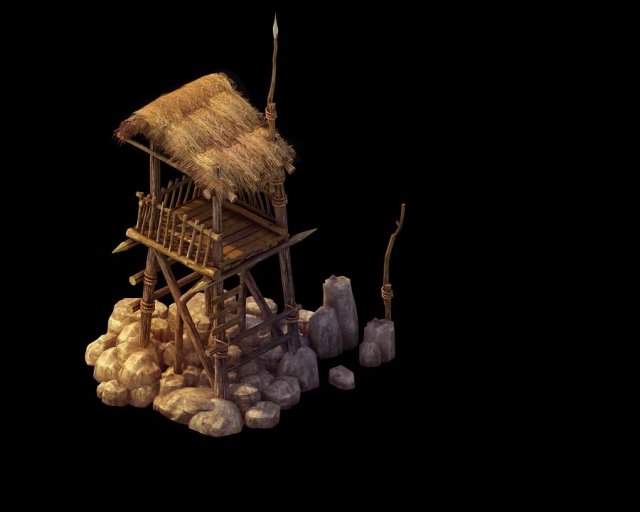 the outpost of the field 3D 모델 .c4d .max .obj .3ds .fbx .stl .blend 