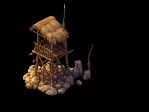 the outpost of the field Modèle 3D